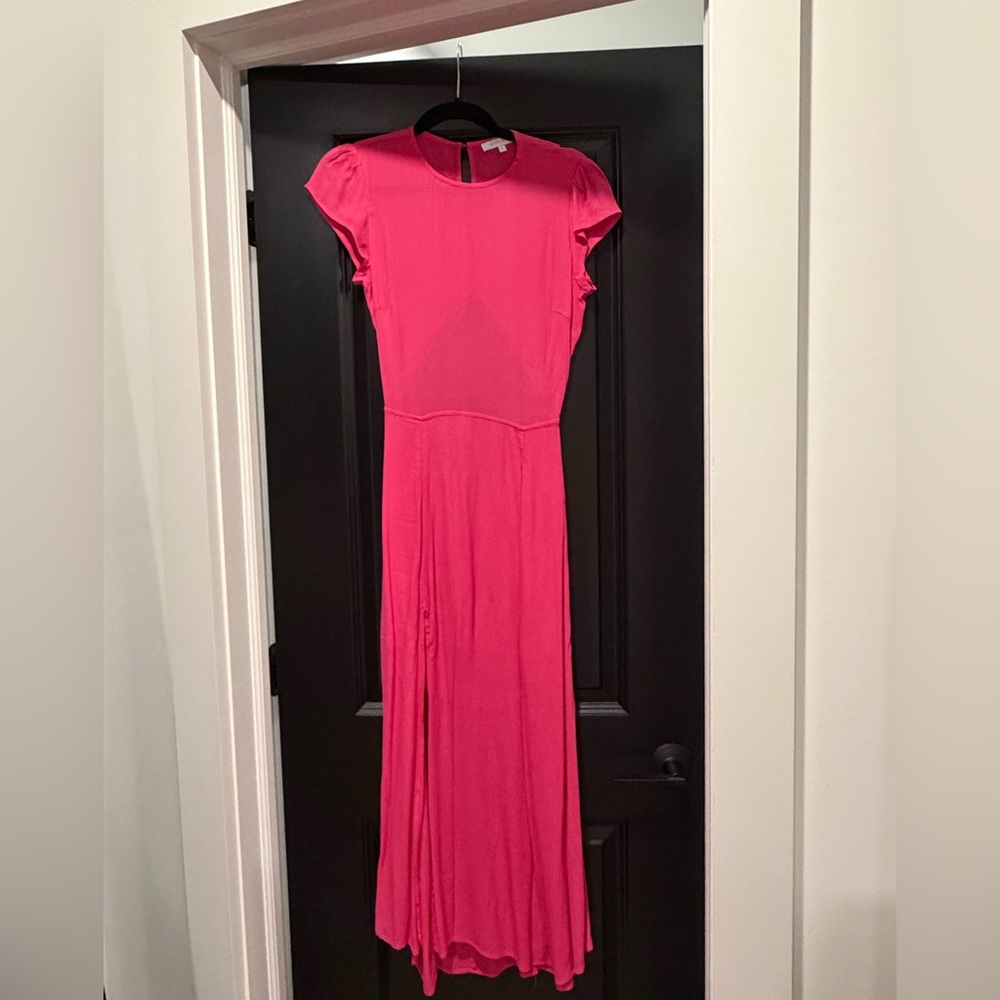 Olivaceous Vibrant Pink Maxi Dress